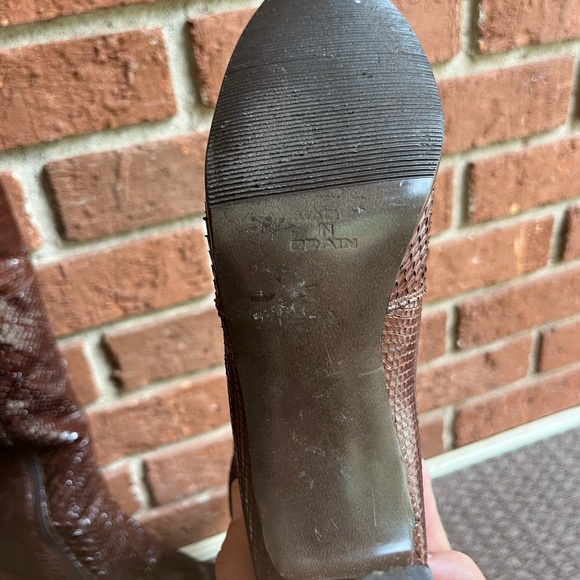 ROSINA FERRAGAMO SCHIAVONE vintage boots snake skin size 7 But Fit Like Size 6! - Picture 6 of 8